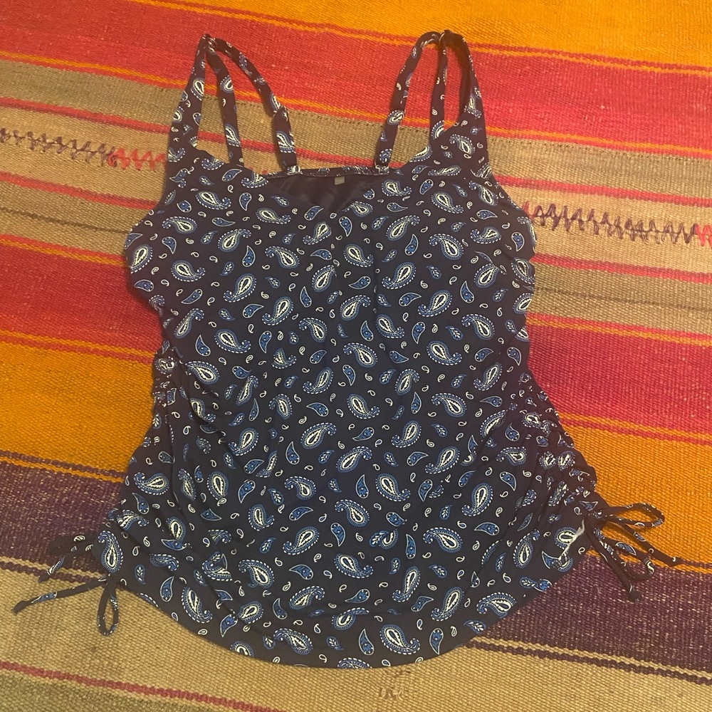 Lands End Swim Top Sz 14